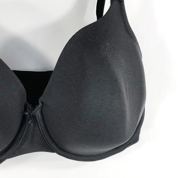 Cacique 40F Bra Black Full Coverage Cotton Knit Plus Size Lane Bryant 106 - Picture 3 of 9